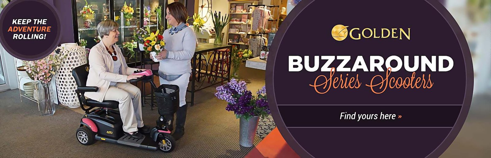 Golden Technologies Buzzaround Series Scooters: Click here for details.