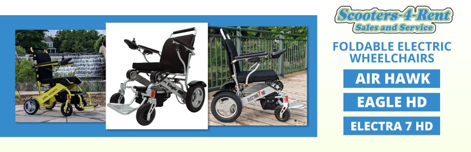 Foldable electric wheelchairs